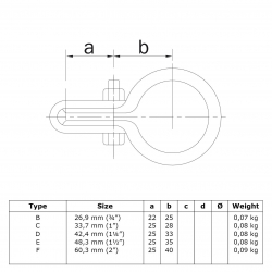 Attache grillage simple